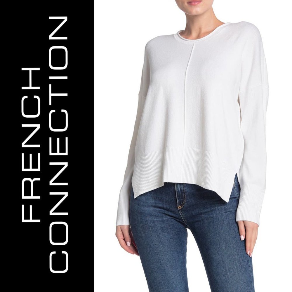 FRENCH CONNECTION Scoop Neck Long Sleeve Sweater